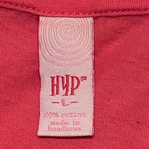 HYP Vintage Hooters Ft Myers Football Tee Go For 2 Hot Pink Stretch Size L - Picture 3 of 5